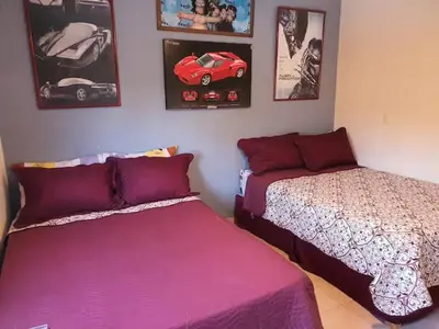 Cama o camas de una habitación en Casa Tulipanes
