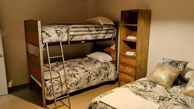 Cama o camas de una habitación en Vista a la isla