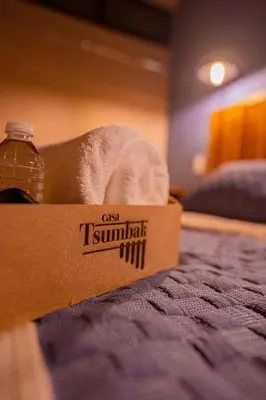 Cama o camas de una habitación en Hotel Casa Tsumbak