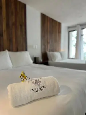 Cama o camas de una habitación en Casa Madera 2B