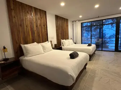 Cama o camas de una habitación en Casa Madera 2B