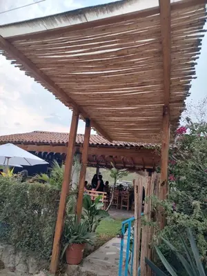 Jardín al aire libre en Cabaña en Malinalco