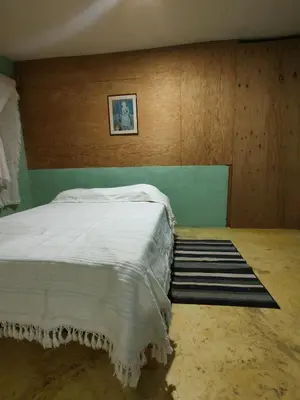 Cama o camas de una habitación en Cabaña en Malinalco
