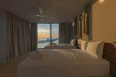 Cama o camas de una habitación en Unnu
