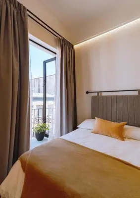 Cama o camas de una habitación en Departamento recién remodelado en centro histórico
