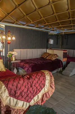 Cama o camas de una habitación en EL DOMO jardín en Coyoacán