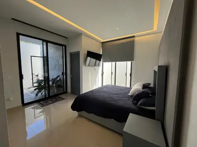 Cama o camas de una habitación en Casa Privada Acapulco