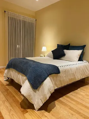 Cama o camas de una habitación en Loft Santorino 2 Valquirico