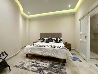 Cama o camas de una habitación en Loft Santorino 3 en Valquirico