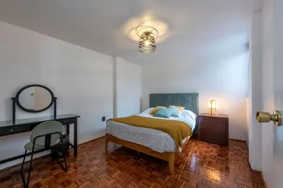 Cama o camas de una habitación en Departamento en Coyoacán 8