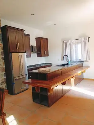 Una cocina o zona de cocina en Cabañas Calpulalpan de paso