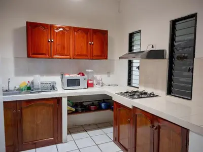 Una cocina o zona de cocina en Casa de la abuela costeña