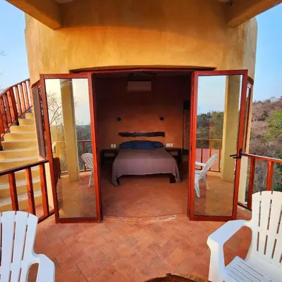 Un balcón o terraza de Casa vista mar mazunte