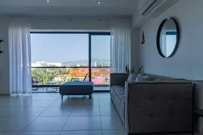 Zona de estar de Apartment with pool 3 beds in Acapulco