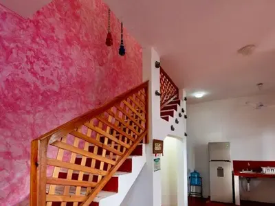 Una cocina o zona de cocina en Bonita casa cerca de la playa