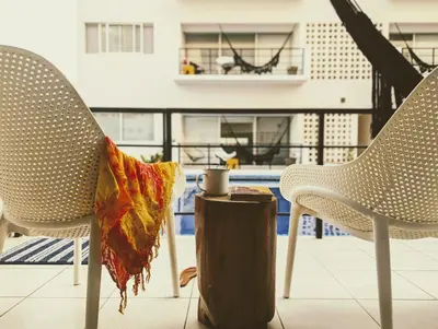 Zona de estar de Adults Only Condo Close to the Beach