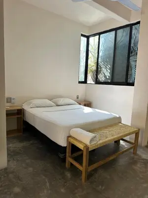 Cama o camas de una habitación en La Punta SurfHouse AC Starlink
