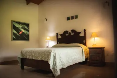Cama o camas de una habitación en Posada La Presa