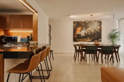 Una cocina o zona de cocina en 21 Wonderful apartment location design balcony