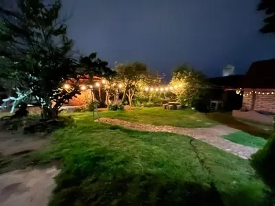 Jardín al aire libre en Ecocabañas luna y sol