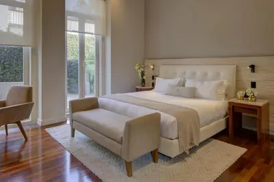 Cama o camas de una habitación en Hacienda Peña Pobre