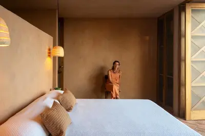 Cama o camas de una habitación en Monte LaLaLa - Eco Lodge in Mermejita
