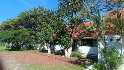 Jardín al aire libre en Hotel Iguanas