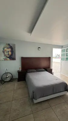 Cama o camas de una habitación en Cuarto a unos pasos de foro sol GNP y AICM