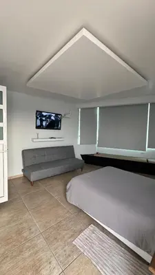 Cama o camas de una habitación en Cuarto a unos pasos de foro sol GNP y AICM