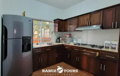 Una cocina o zona de cocina en ramizcabaña miahuatlan