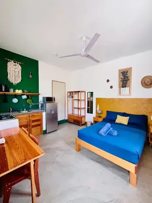 Cama o camas de una habitación en Costa Rentals Palmar & Wasi