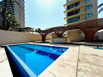 Piscina en o cerca de A Estrenar Alberca Vista al Río y Mar con AC