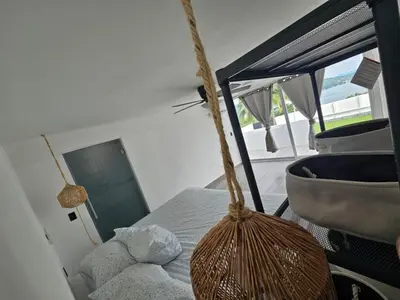 Cama o camas de una habitación en Casa Belle Vue, Tequesquitengo