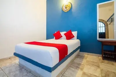 Cama o camas de una habitación en Hotel San Jose Purua