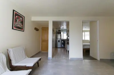 Una cocina o zona de cocina en Alojamiento Ideal Junto al Aeropuerto CDMX