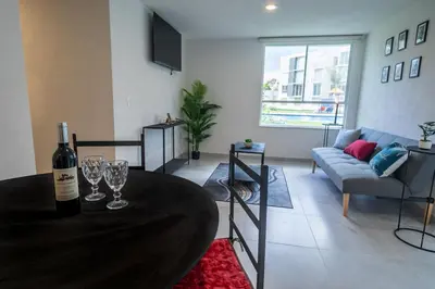 Zona de estar de Depa Aria Puebla