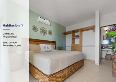 Cama o camas de una habitación en Family House Pool & Lake view 4 Bedrooms