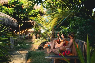 Jardín al aire libre en ElSueño Ocean view dorm & community vibe