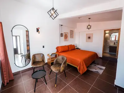 Cama o camas de una habitación en Hotel Casa Domínguez