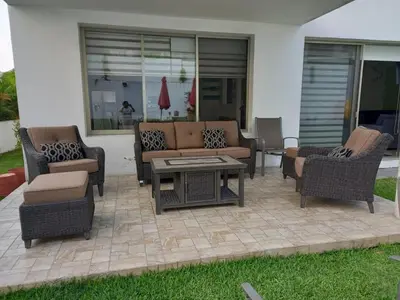 Zona de estar de Unforgettable home in Paraiso Country Club, Morelos