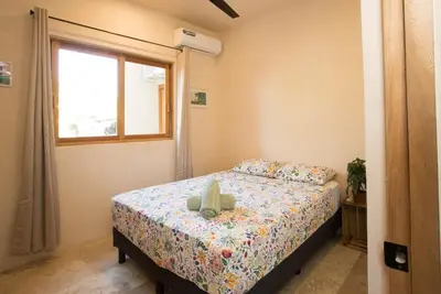 Cama o camas de una habitación en Casa Miztli