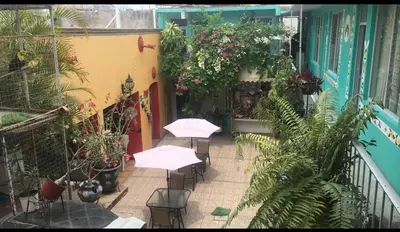 Jardín al aire libre en El Tesoro de Michapa