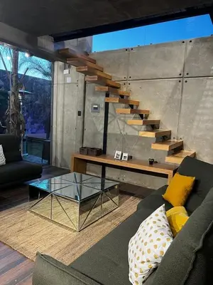 Zona de estar de Casa las palmerasmeras