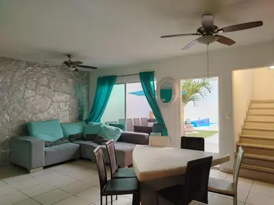 Zona de estar de Palmira Cuernavaca 8 people, heated pool
