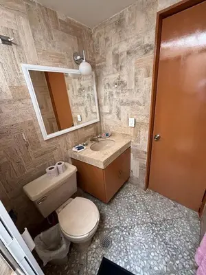 Un baño de PH vista a la bahía
