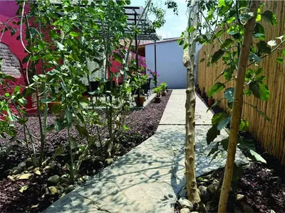 Jardín al aire libre en Casa Cañonero, a magic place, Tobalá room