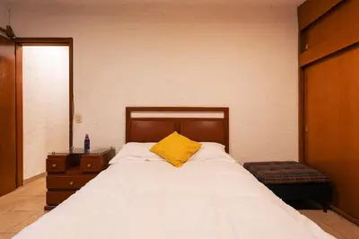 Cama o camas de una habitación en Cabaña en el Ajusco, experiencia única en la naturaleza