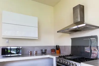 Una cocina o zona de cocina en Villa Tulipan las estacas morelos