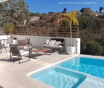 Piscina en o cerca de Wind view, Hill View Villa in Cuernavaca 8px