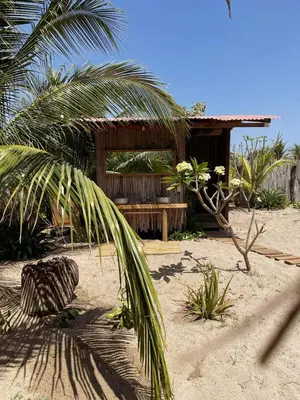Jardín al aire libre en Hostal Onahu Chacahua